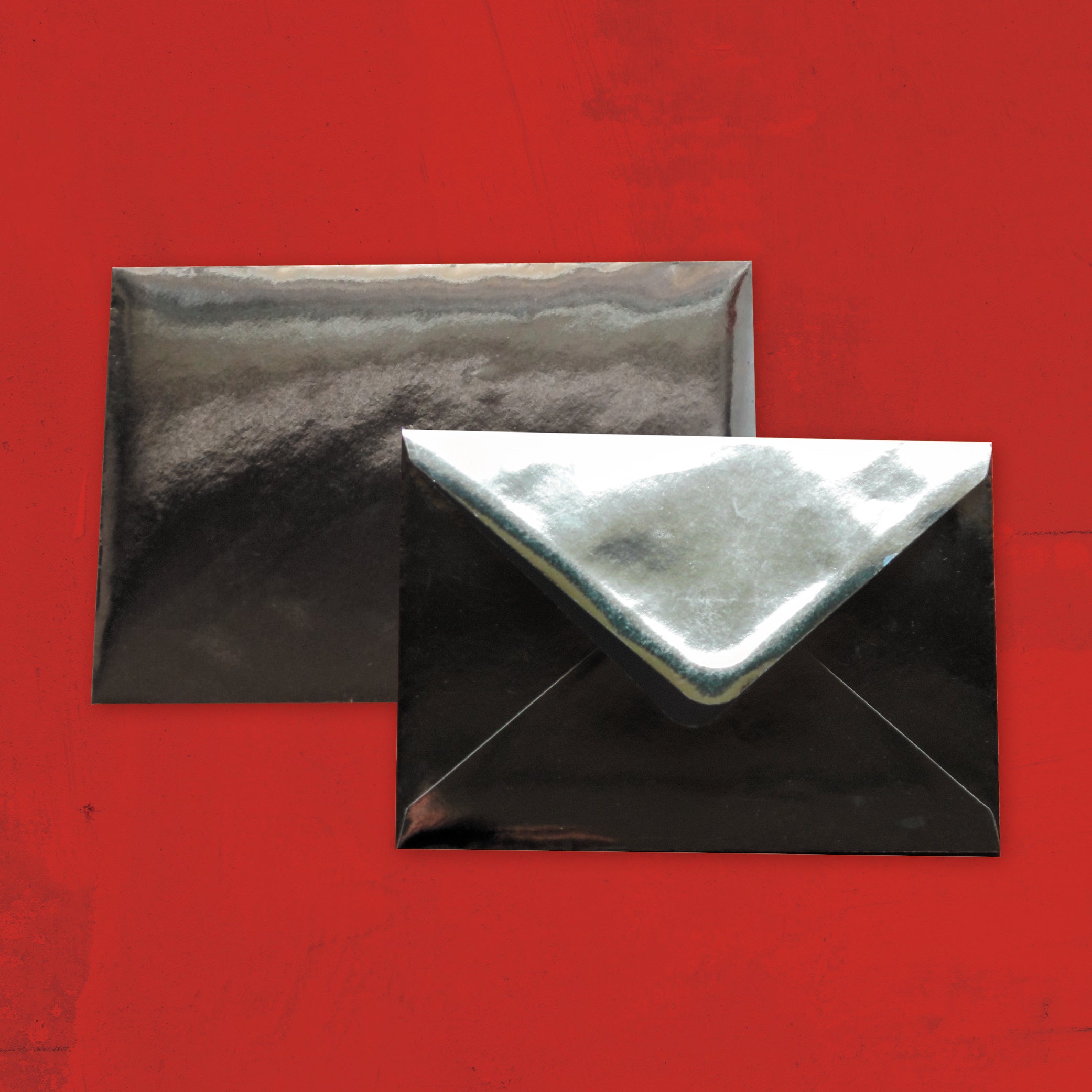 Zilveren enveloppen – set van 5 stuks